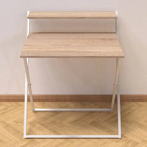 Стіл трансформер Компакт 4 750x790x720 Білий метал ДСП Дуб Сонома 16 мм FRD-104700