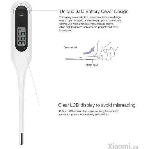 Електронний градусник для тіла Yao Medical термометр Electric Indicate - фото 5