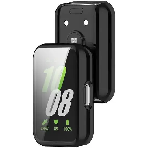 Чехол-накладка DK для Samsung Galaxy Fit3 (R390) Silicone Face Case (black) - фото 2