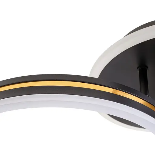 Люстра стельова Brille світлодіодна 53W WW BK+GD (WBL-54C/3) - фото 2