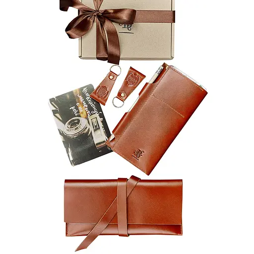 Набор кожаных аксессуаров путешественнику Сидней для пары - фото 5