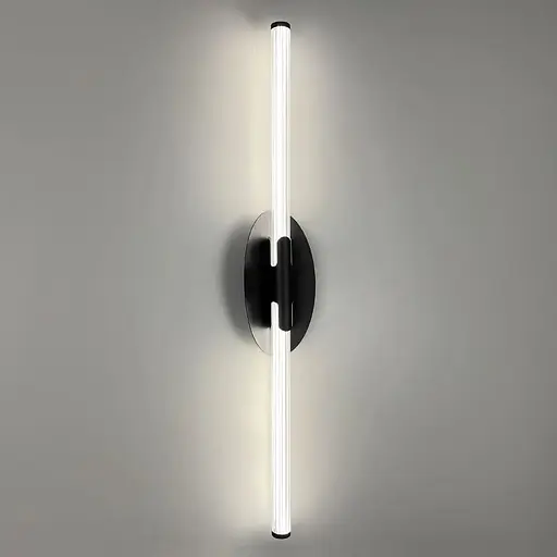 Видовжене світлодіодне бра Line F з рельєфним розсіювачем 80 см чорне Арт. WB38/800 BK - фото 1