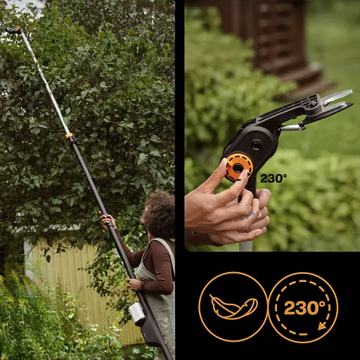 Аккумуляторный высоторез до 32 мм Fiskars eTree Pruner Bypass 250-400 см, БЕЗ АКБ (1082340) - фото 4