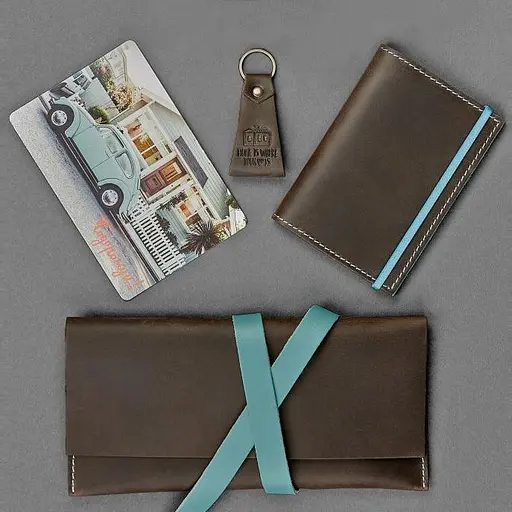 Набор кожаных аксессуаров для путешественника Флоренция - фото 5