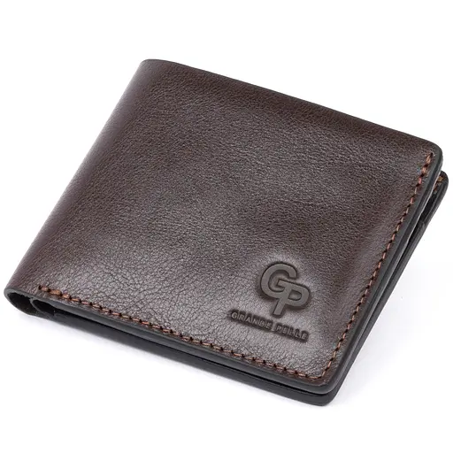 Кожаный портмоне Grande Pelle 11х8.9х1 см acs0014749 - фото 1