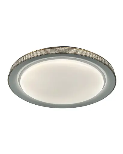 Люстра із пультом світлодіодна, стельовий світильник Goldlux 331878 Grazyna LED 1x48W 3000K/4000K/6000K 5300Lm IP44 сіра - фото 3
