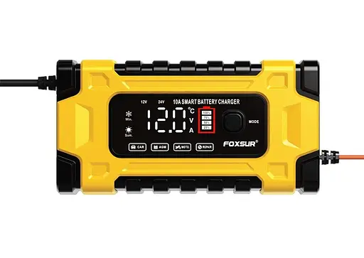 Автоматическое зарядное устройство Foxsur 12-24V 10А для авто аккумулятора - фото 2
