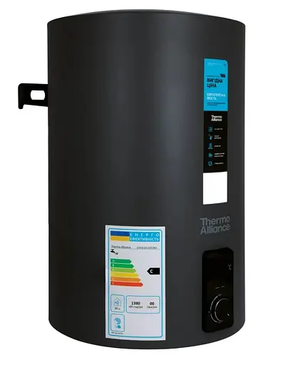 Водонагреватель электрический Thermo Alliance, 2 кВт, сухой ТЭН, 80 вертикальный, цилиндрический, черный (D80V20J3(D)KВ) - фото 2