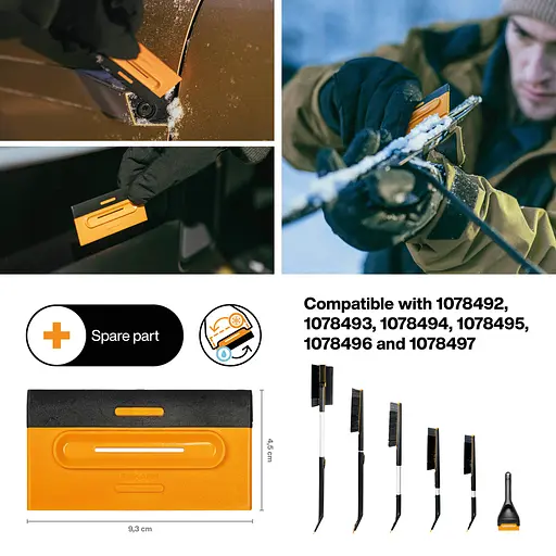 Запасний скребок 9 см для щіток і скребків Fiskars X-Series, Plus, Solid (1078610) - фото 3