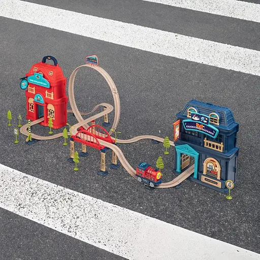 Игровой набор Otamanko Храбрый Паровозик трюковая железная дорога 142 детали - фото 9