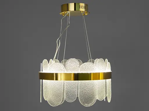 Класична підвісна кришталева люстра Diasha, золото, LED 120 Вт - фото 1
