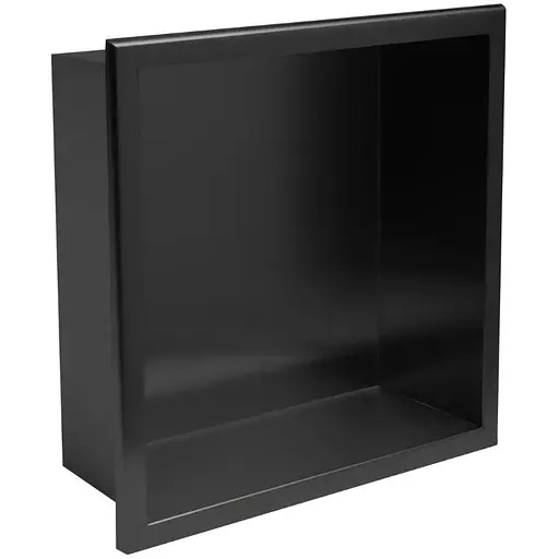 Встраиваемая полка Rea 30x30 black matt с ободком REA-05603, Черный матовый - фото 1