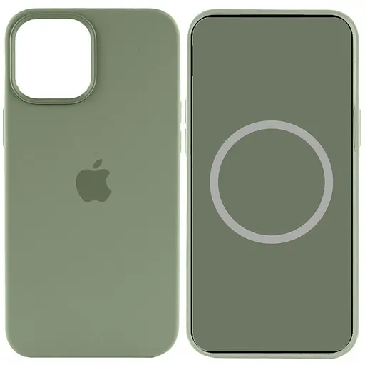 Чехол Epik Silicone case AAA with Magsafe and Animation для Apple iPhone 15, 6.1 Зеленый/Cypress