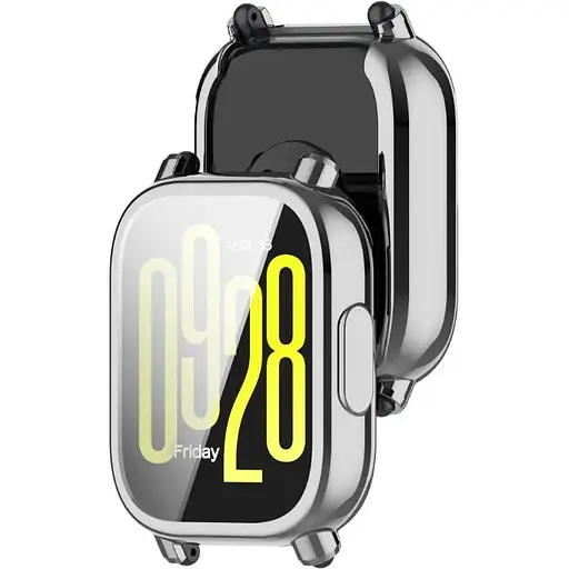 Чохол-накладка DK для Xiaomi Redmi Watch 5 Active Silicone Face Case (silver) - фото 2