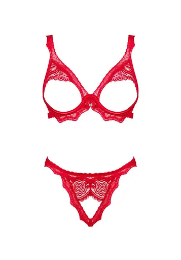 Комплект белья Obsessive Bergamore XS/S (черный) - фото 5