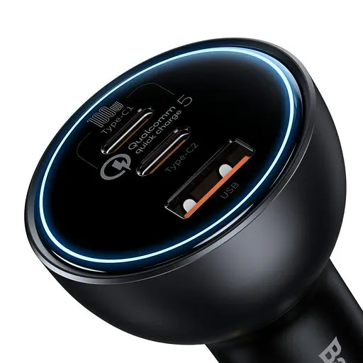 Авто ЗУ Baseus 160W Car Charger 2C+U+кабель - комплект зарядный для авто (TZCC2M-0G/CCZX-160CX) - фото 7
