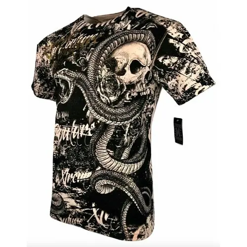 Футболка Xtreme Couture by Affliction Men T-Shirt Blacktooth Skull Biker 3XL - фото 2