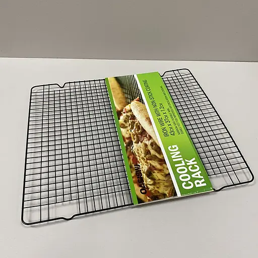 Решітка кондитерська для охолодження, сушіння, глазурування десертів та випічки сітка для гриля 43х37х1.2 см, Kitchen Master 87195 - фото 3