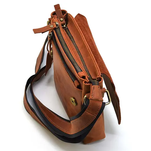 Чоловіча шкіряна сумка через плече TARWA 23х19х5 см sum0025750 - фото 2