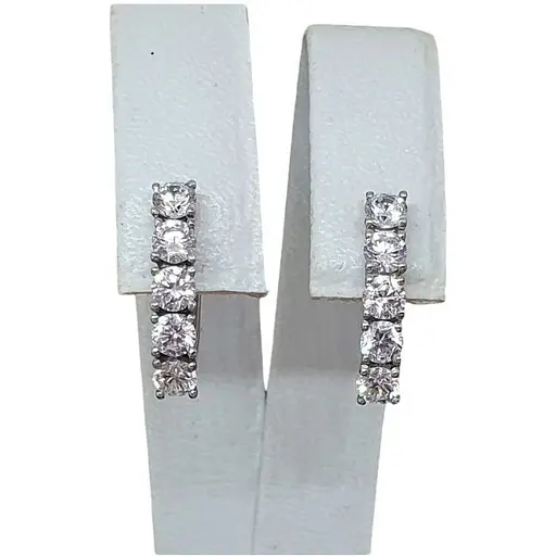 Срібні сережки Агні АЛЬКОР з фіанітами. 2904/9Р-CZ