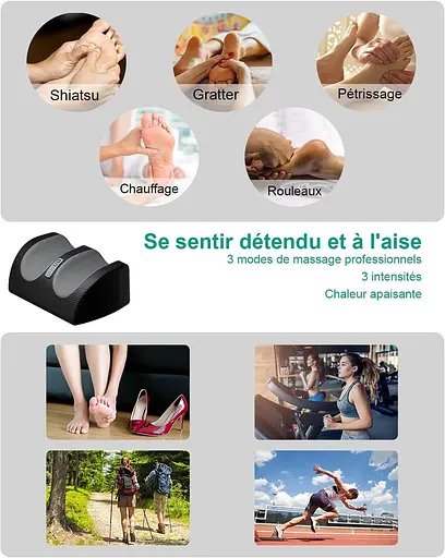 Массажер для ног LAOBEN с подогревателем, разминающий массаж шиацу - фото 4