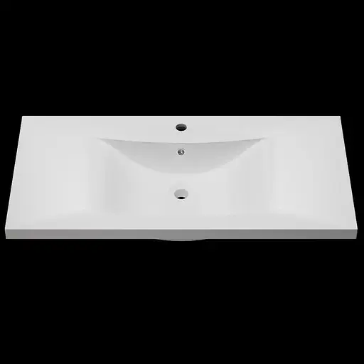 Раковина матовая врезная Amidicon Liza 100 1002x480 из литого камня LIZA_100_MAT, Белый матовый - фото 1