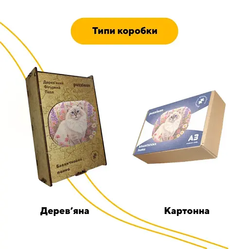 Деревянный фигурный пазл Голубоглазая Панна, А1, Картонная коробка 500+ элементов - фото 4