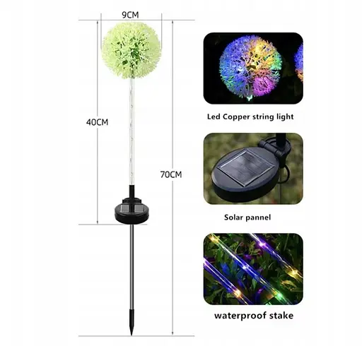 Світильники Sun Lamp Квітки цибулі садові на сонячних батареях 2 шт - фото 4