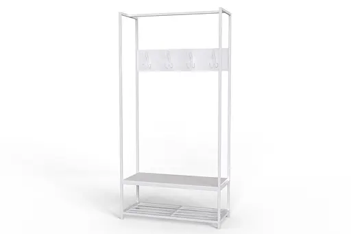 Вішалка модульна підлогова Ferrum-decor Треліс 13 180x90x38 білий ДСП Білий 16мм (FRD-104331) - фото 3