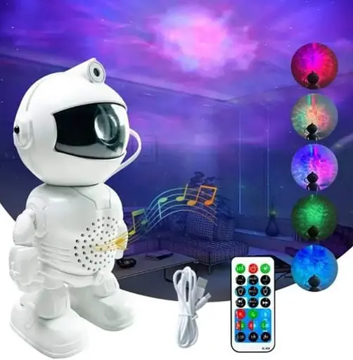 Ночник-проектор звездного неба с Bluetooth-колонкой Астронавт XL-737 9597 с пультом - фото 8