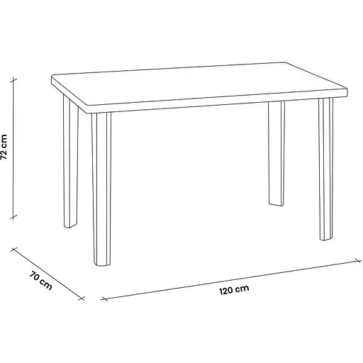 Стол для сада пластиковый Bica Marshall графит - фото 3