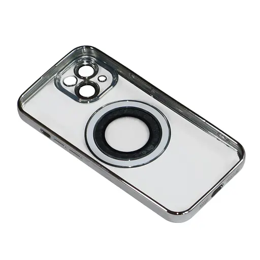 Магнітний чохол XON PhoneCase Magnetic для iPhone 13 (PCMC1113100G 8093) Сірий/Прозорий - фото 2