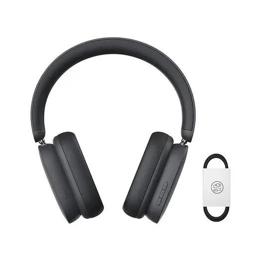 Беспроводные наушники Baseus H1 Bowie Noise-Cancelling Wireless Headphones, BT5.2, 400mAh, ANC, SBC, AAC, 70h, (NGTW230002) grey - фото 4