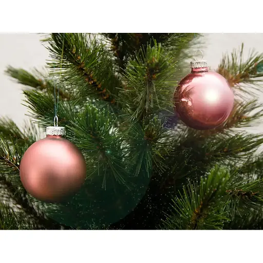 Набір ялинкових кульок House of Seasons 6 см 10 шт. темно-рожевий (8720362102373) - фото 3
