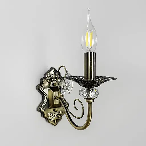 Бра-свеча Line F в бронзовом корпусе 20х11 см Арт. 6349/1  - фото 1