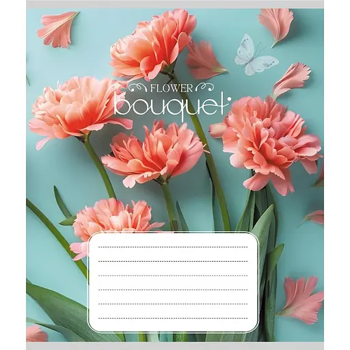 Зошит учнівський "Букет" Leader 024-550337K-5 в клітинку, 24 аркуші - фото 1