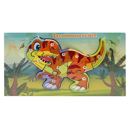 Деревянный пазл-вкладыш "Tyrannosaurus Rex" MD 1924-5, 10 элементов