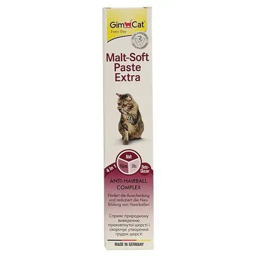 Уцінка. Malt-soft Gimcat Extra Паста для виведення шерсті та поліпшення моторики шлунка 50 г (G-407364/417929)