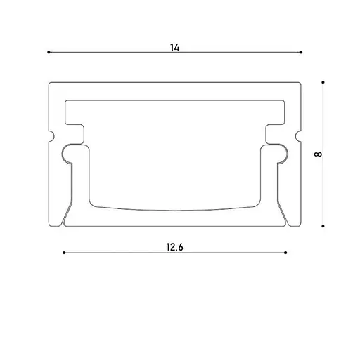 LED профиль подвесной с рассеивателем PC, 2м KLOODI KLP1408 2 - фото 2