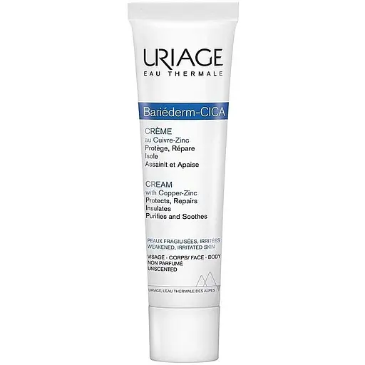 Відновлюючий цика-крем з Cu-Zn Uriage Bariederm Repairing Cica-Cream 40 мл - фото 2
