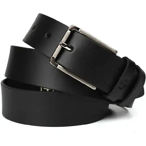 Ремінь шкіряний Grande Pelle чорний 120х3.5х0.5 см acs0032059 - фото 1