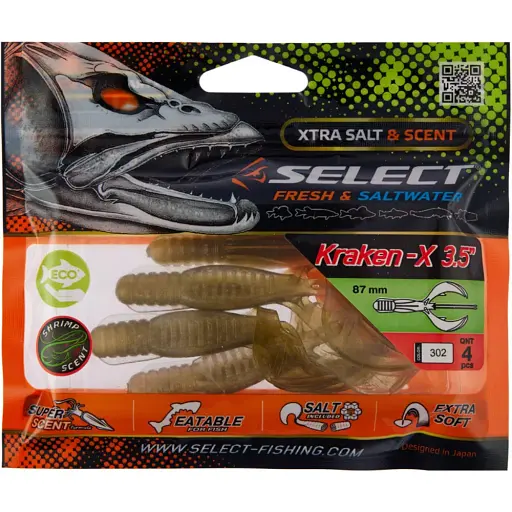 Силикон Select Kraken-X 3.5" #302 (4 шт/уп) - фото 2