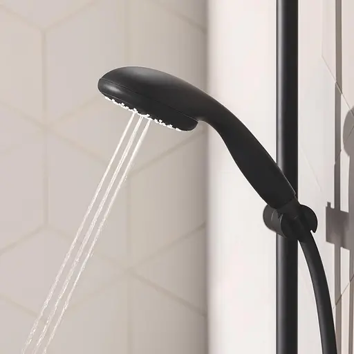 Термостат для ванни Grohe QuickFix Start Black + Душовий гарнітур Vitalio Start 100 UA303907T1, Чорний матовий - фото 10