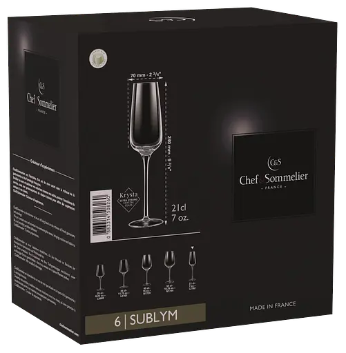 Набор бокалов C&S Sublym, 6х210 мл (6551271) - фото 6