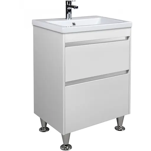 Тумба Мойдодир Prime 60 з умивальником Como 60 підлогова Білий - фото 1