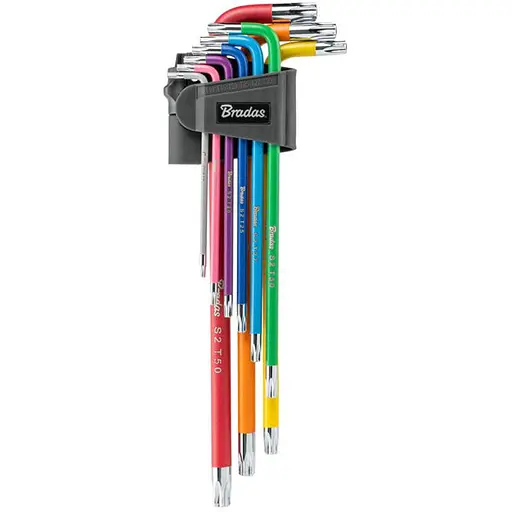 Набір ключів Bradas TORX TX 10-50 9 шт подовжені (DIY-HKT42-EL/B) - фото 1