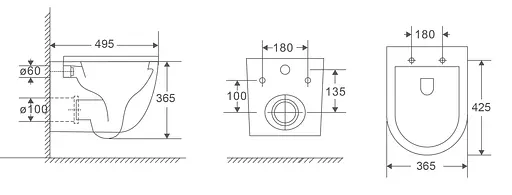 Унитаз подвесной Mixxus Premium Ellipse-0301-R 495x365x365 мм, система смыва Rimless MP6460, Белый - фото 6