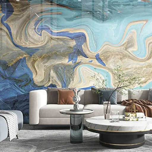 Самоклеящаяся виниловая плитка набор (6 рулонов) 3600х2800х2мм Голубой SW-00001449 - фото 2