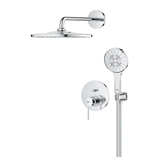 Душова система прихованого монтажу Grohe Essence з Rainshower Mono 310 25287000, Хром - фото 3