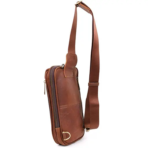 Кожаная мужская сумка через плечо TARWA 23х28х4 см sum0025347 - фото 2